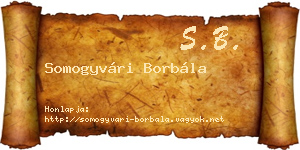 Somogyvári Borbála névjegykártya
